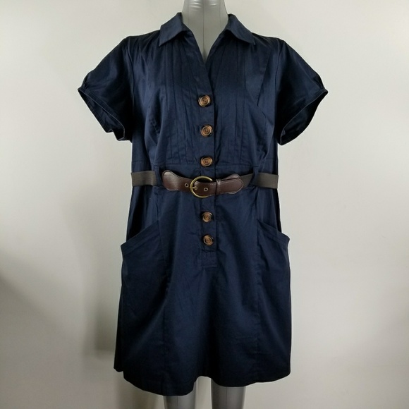 Robbie Bee Dresses & Skirts - Robbie Bee Woman Military Shirt Dress Cotton Blend